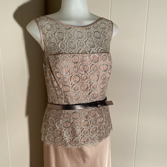 Anne Klein Champagne Evening Gown - Picture 2 of 6